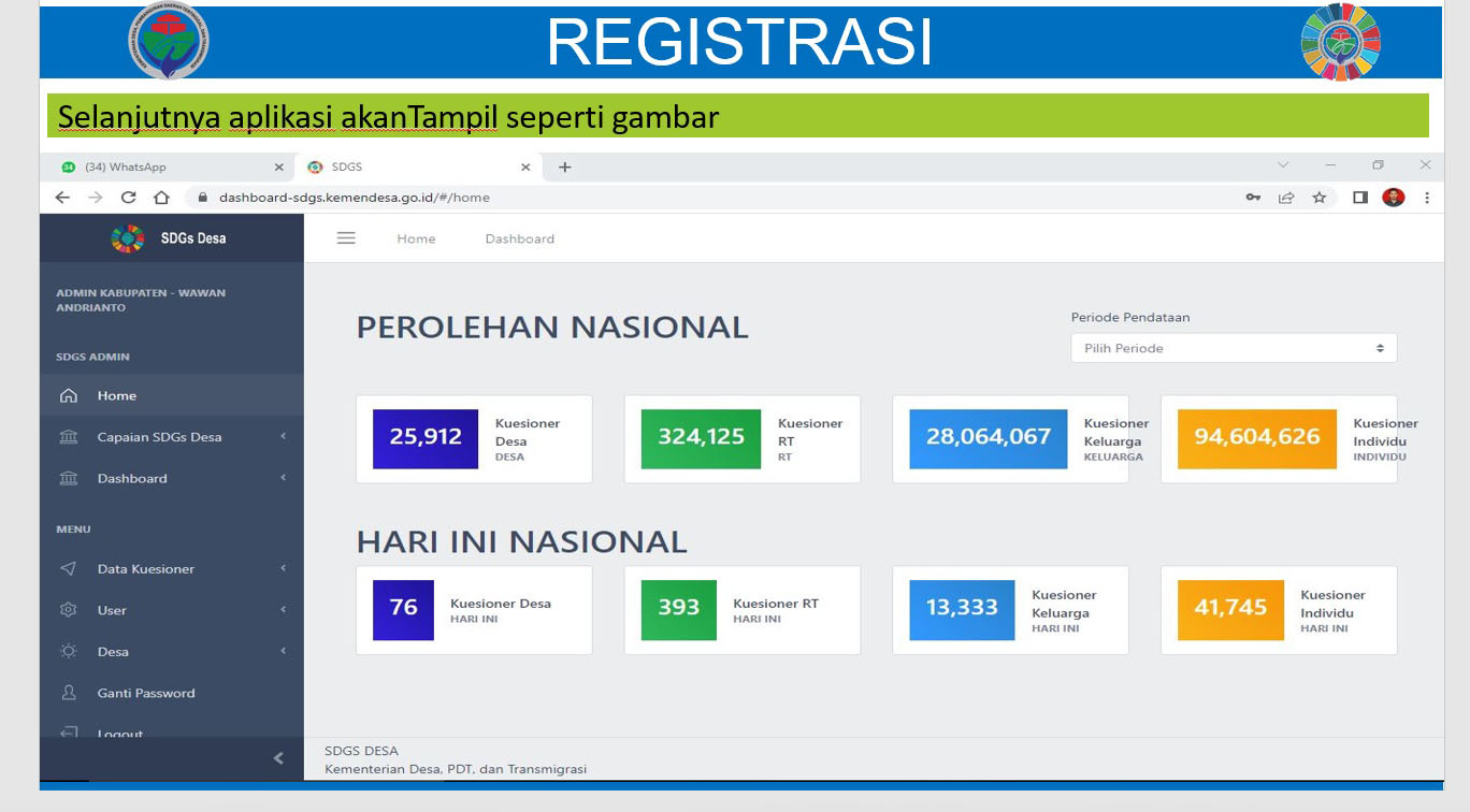 Login sdgs kemendesa.go.id