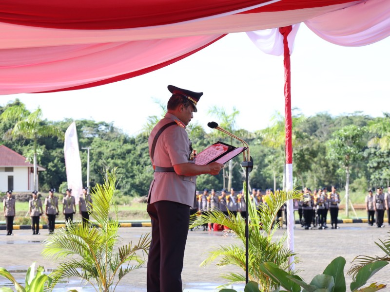 Asisten I Hadiri Upacara Penutupan Pendidikan Pelantikan Tamtama Polri Gelombang Ii